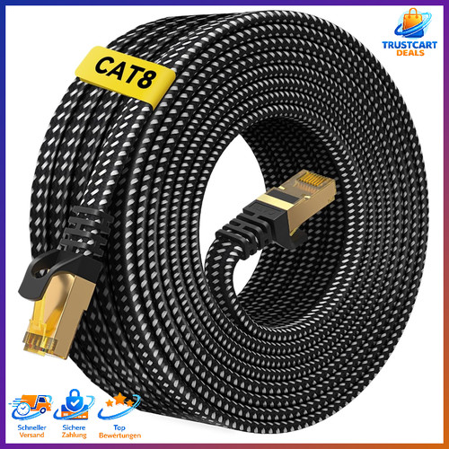 Lan kabel cat 15m geflochten - lan,